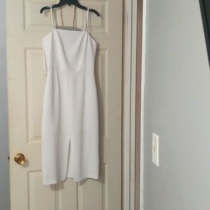 Women's short white dress